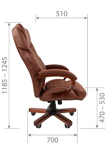 Офисное кресло CHAIRMAN 406, экокожа, коричневый